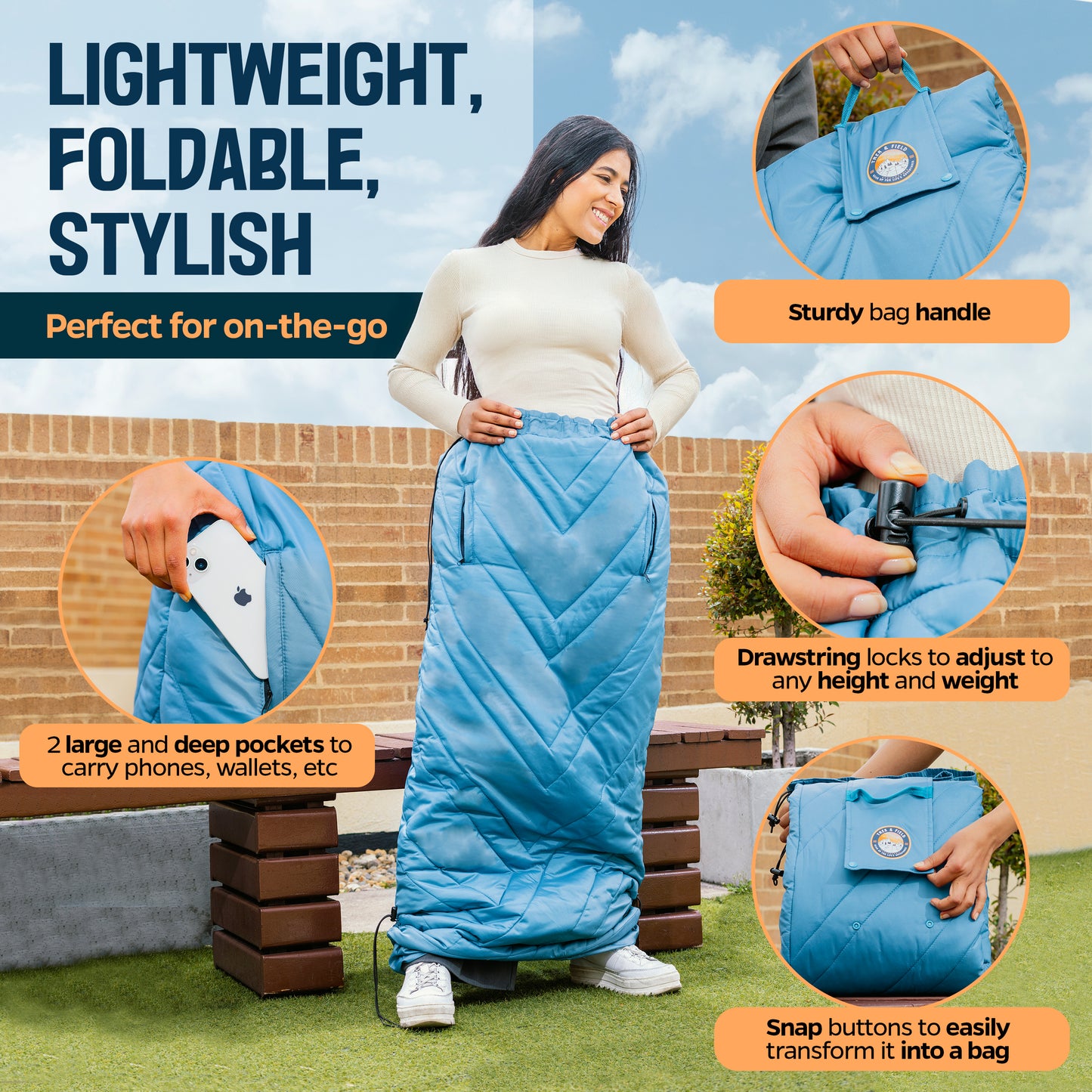 The Benchwarmer by Trek & Field - Wearable Stadium Blanket