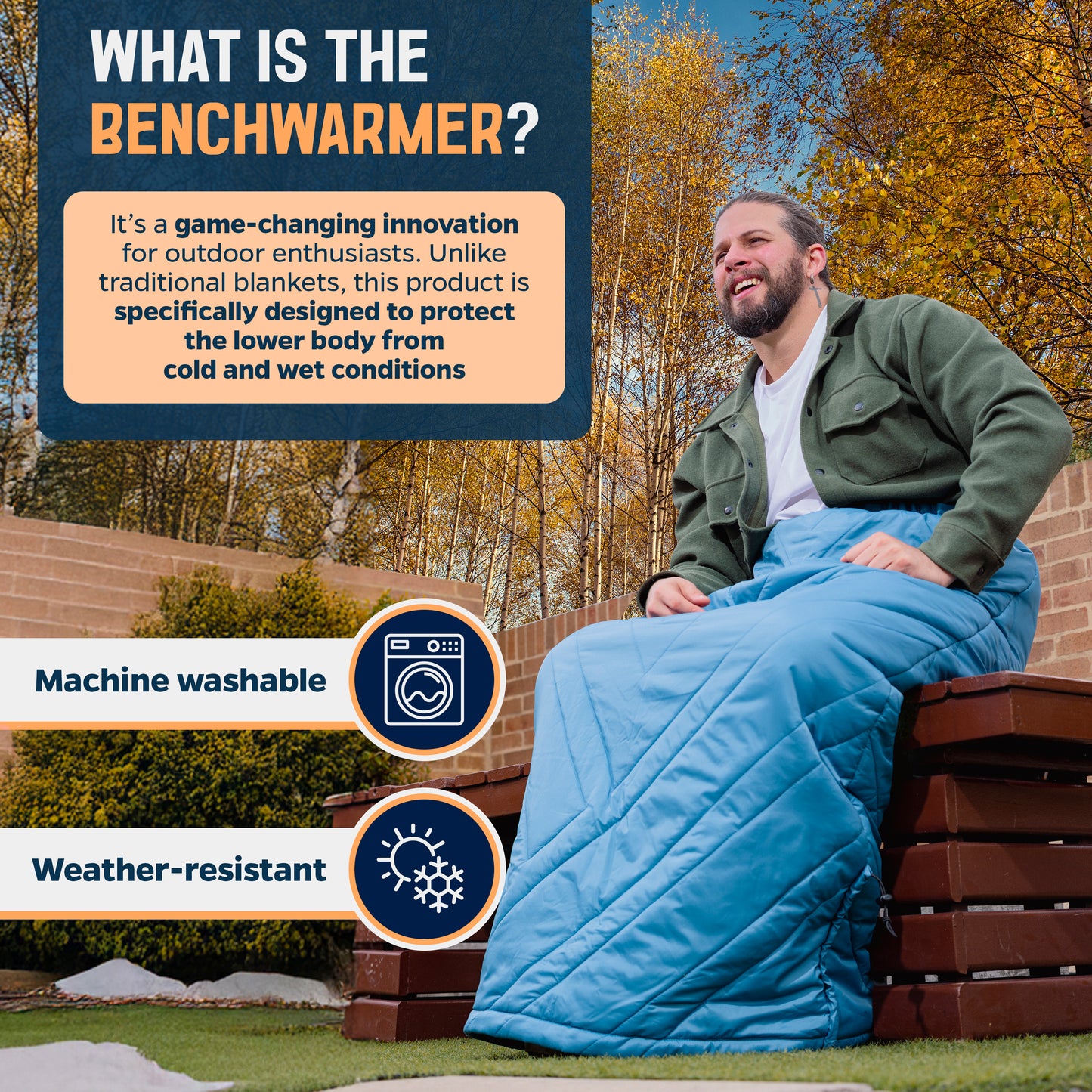The Benchwarmer by Trek & Field - Wearable Stadium Blanket